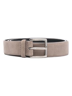 Orciani buckle-fastening suede belt - Grey