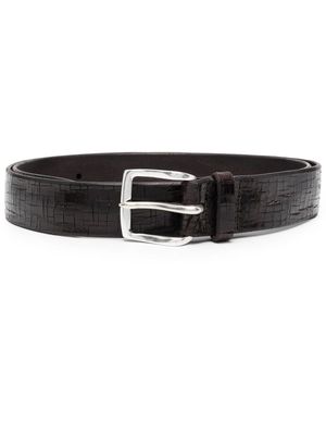 Orciani crocodile-effect leather belt - Brown