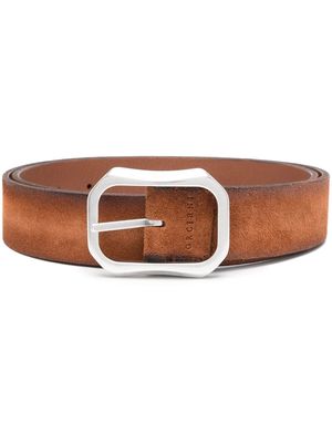 Orciani distressed-effect buckle belt - Brown