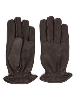Orciani elasticated-panel leather gloves - Brown