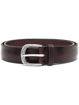 Orciani engraved buckle belt - Brown