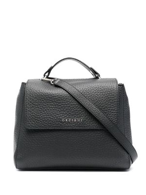 Orciani grained leather crossbody bag - Black