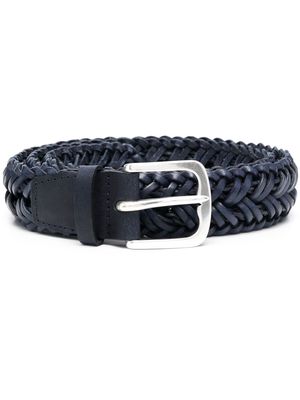 Orciani interwoven leather belt - Blue