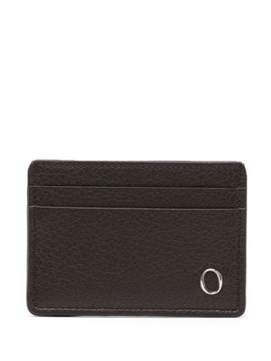 Orciani logo-plaque leather cardholder - Brown