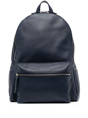 Orciani Micron grained-leather backpack - Blue