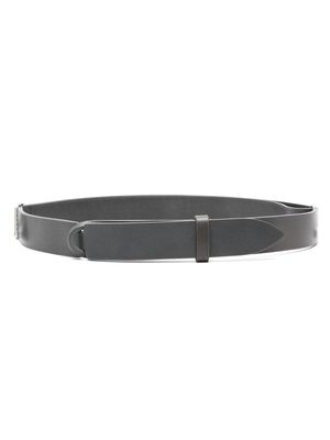 Orciani no-buckle leather belt - Grey