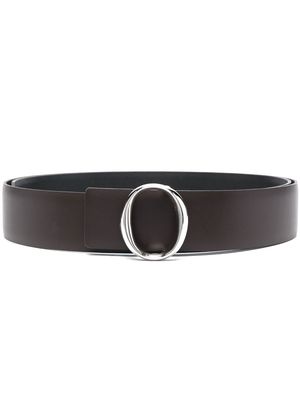 Orciani Oval-buckle leather belt - Brown