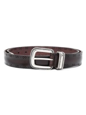 Orciani pointed-tip leather belt - Brown