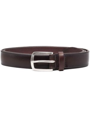 Orciani square-buckle leather belt - Brown