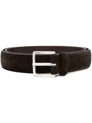 Orciani square-buckle suede belt - Brown