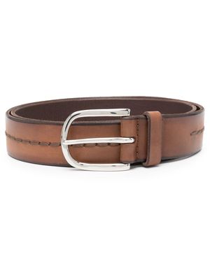 Orciani stitch-detail leather belt - Brown