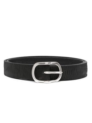 Orciani textured-leather buckle belt - Black