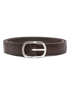 Orciani textured-leather buckle belt - Brown