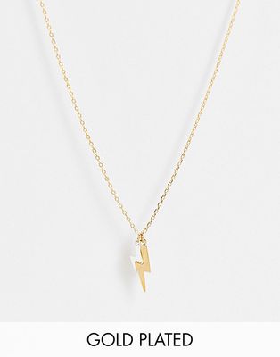 Orelia double lightning ditsy pendant necklace in gold and silver plate