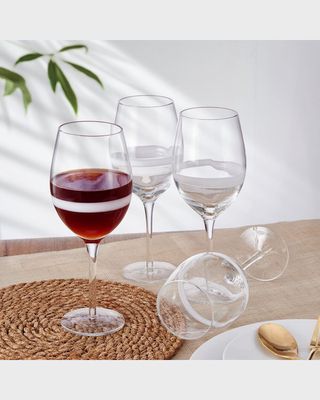 Organic Band Red Wine Glasses - Set of 4