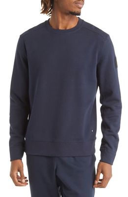 Organic Cotton Crewneck Sweatshirt in Navy