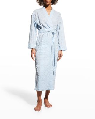 Organic Japanese Cotton Striped Long Robe