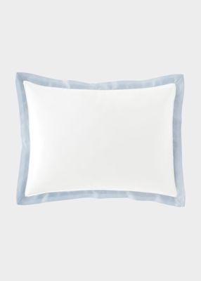 Organic Sateen Border Decorative Pillow, 12" x 16"