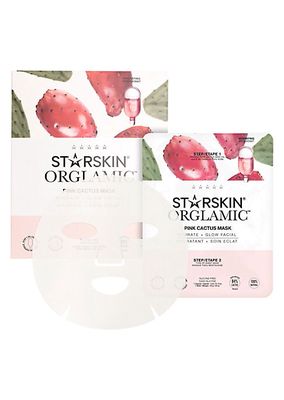 Orglamic Pink Cactus 2-Piece Sheet Mask Set