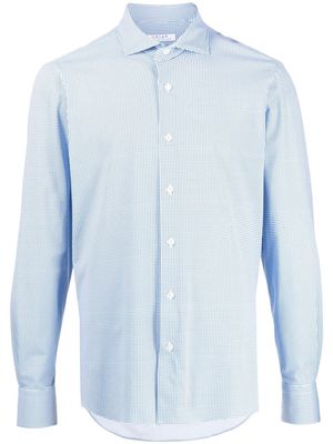 Orian check-print long-sleeve shirt - Blue
