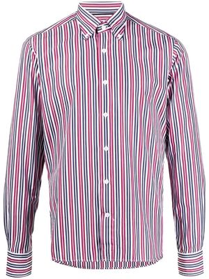 Orian striped long-sleeve shirt - White