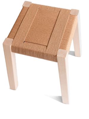Origin Made low Weaver's wood stool - Brown