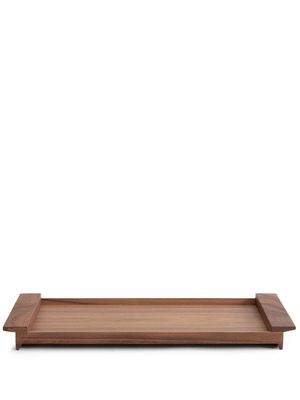 Origin Made medium Ponte wood tray - Brown