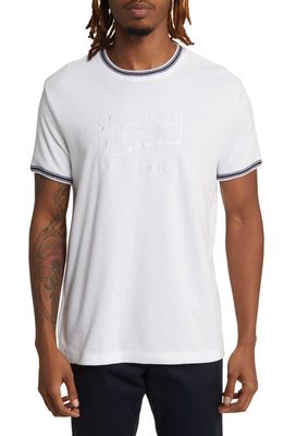 Original Penguin Terry Cloth Ringer T-Shirt in Bright White