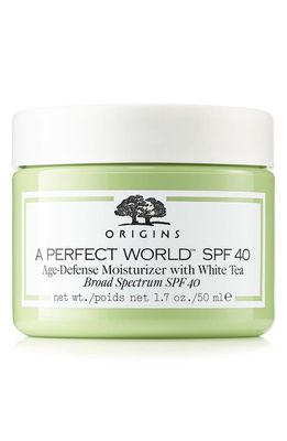 Origins A Perfect World™ SPF 40 Age-Defense Oil-Free Moisturizer with White Tea