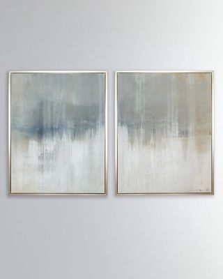"Origins No. 1" Hand-Embellished Giclee Diptych On Canvas By Carol Benson-Cobb