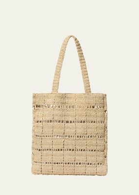 Orion Crochet Raffia Tote Bag