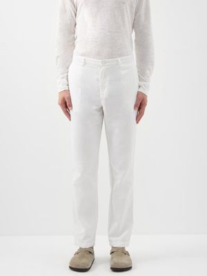 Orlebar Brown - Alexander Slim-leg Linen-blend Twill Trousers - Mens - Cream