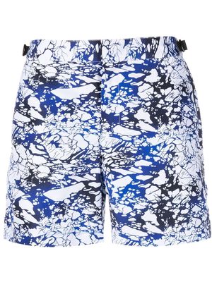 Orlebar Brown Bulldog Bonded abstract-print swim shorts - Blue