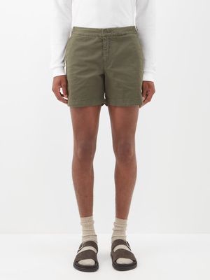 Orlebar Brown - Bulldog Cotton-blend Twill Shorts - Mens - Khaki