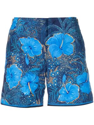 ORLEBAR BROWN Bulldog floral-print swim shorts - Blue