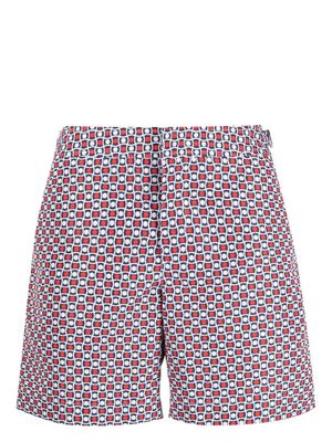 Orlebar Brown Bulldog geometric-print swim shorts - Red
