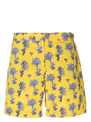 Orlebar Brown Bulldog graphic-print swim shorts - Yellow