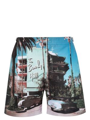 Orlebar Brown Bulldog Photographic Beverly Hills-print swim shorts - Blue