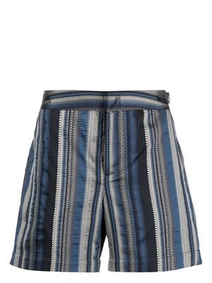 Orlebar Brown Bulldog stripe-print swim shorts - Blue
