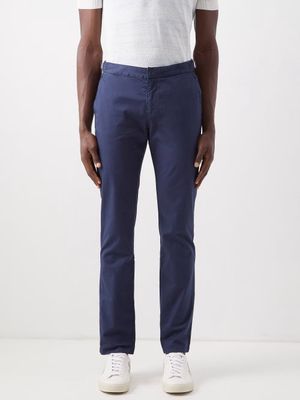 Orlebar Brown - Campbell Cotton-blend Twill Trousers - Mens - Navy