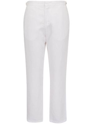 Orlebar Brown concealed-fastening cropped trousers - White
