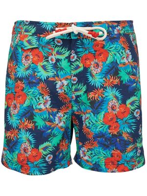 Orlebar Brown floral-print drawstring swim shorts - Blue