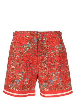 Orlebar Brown floral-print swim shorts - Red