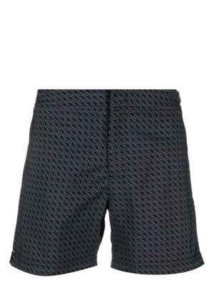 Orlebar Brown geometric-jacquard swim shorts - Grey