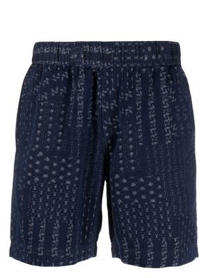 Orlebar Brown graphic-print cotton shorts - Blue