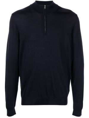 Orlebar Brown half-zip merino sweater - Blue