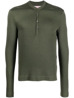 Orlebar Brown Harrison button-front long-sleeved sweater - Green