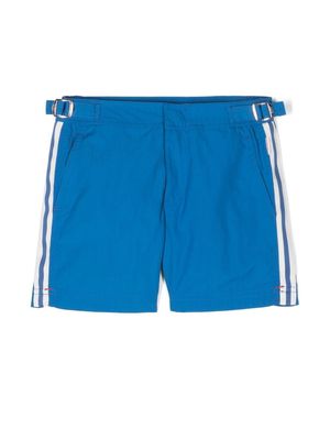Orlebar Brown Kids side-stripe swimming trunks - Blue