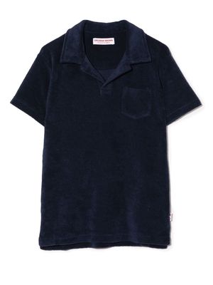 Orlebar Brown Kids terry-cloth polo shirt - Blue
