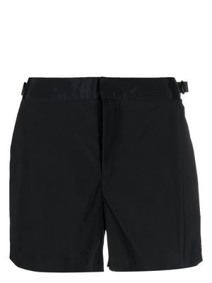 Orlebar Brown logo-patch buckle-fastening swim shorts - Black